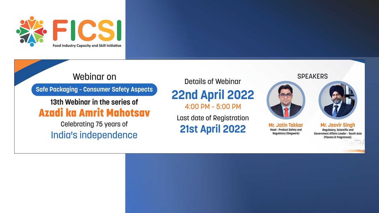 Webinar on Safe Packaging - Consumer Safety Aspects